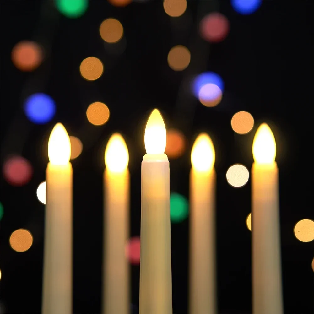 6 шт./набор беспламенные Свечи с подсвечником