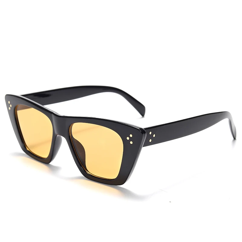 Винтажные Женские квадратные солнцезащитные очки ретро кошачий глаз для мужчин