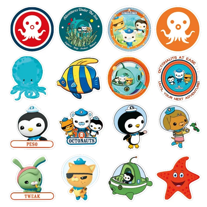 Octonauts 50 шт. не повторяющиеся детские игрушки наклейки из ПВХ с изображением