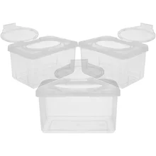 3 Pcs Baby Wipes Box Wet Tissue Case Holder Plastic Container Portable Dispensers Large Small