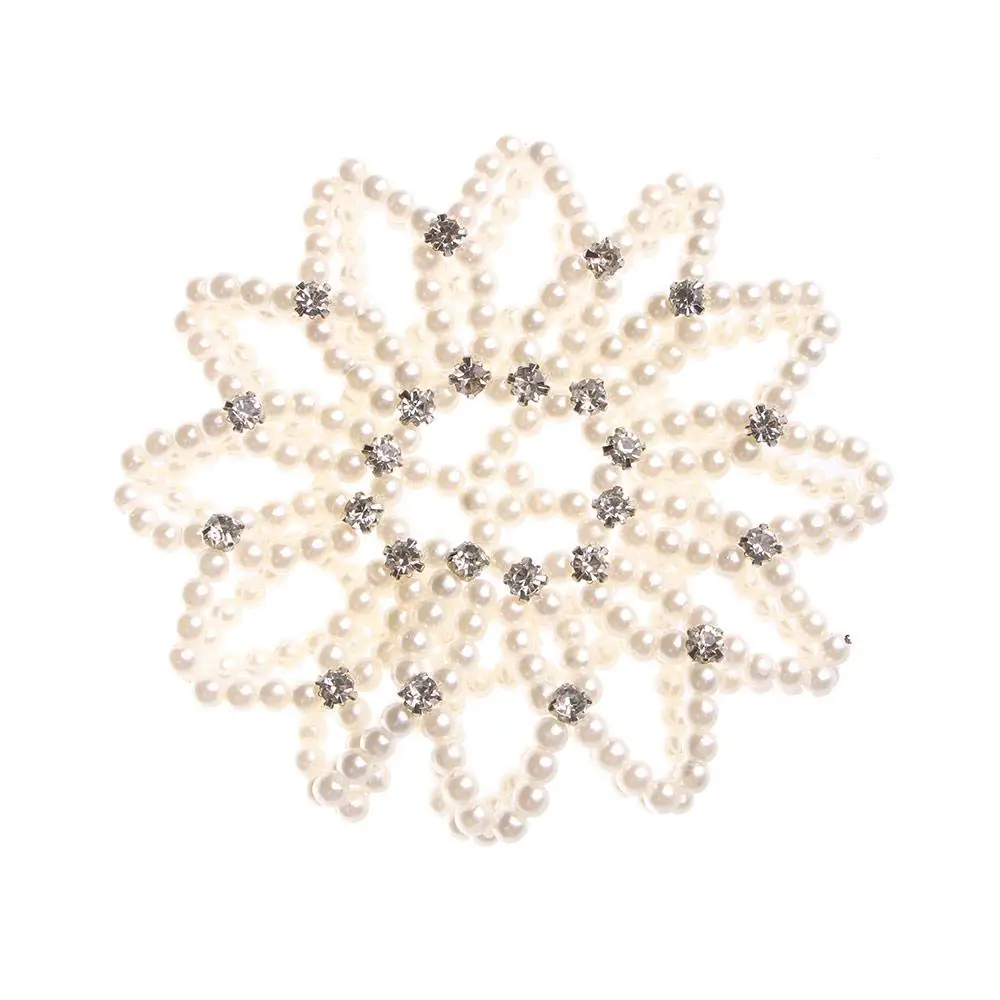 Женские эластичные танцевальные снуды ручной работы вязаные крючком жемчужные