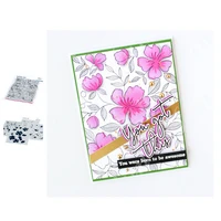 new delicate floral print silicone stamps stickers stencils for handmade diy paper scrapbooking coloring photo album decoration