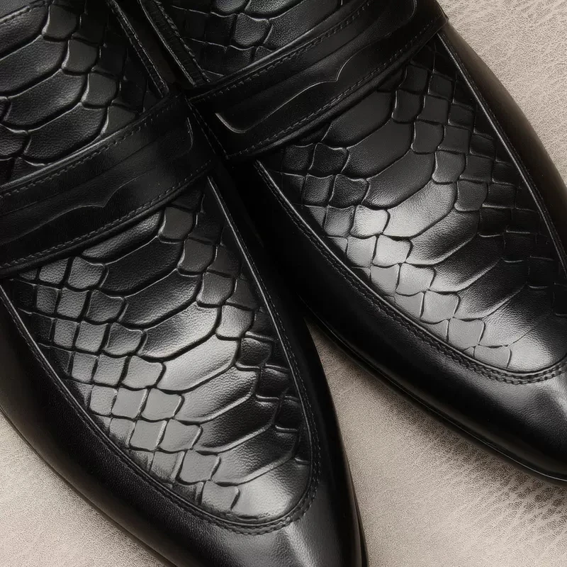 Туфли мужские классические из натуральной кожи мокасины ручной работы без