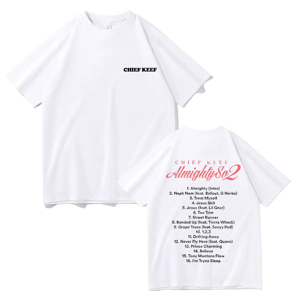 Фото Hot Sale New Rapper Chief Keef Almighty So 2 Album Graphic T Shirt Men Women Hip Hop Rap Oversized Tshirt Men's Fashion T-shirts №2