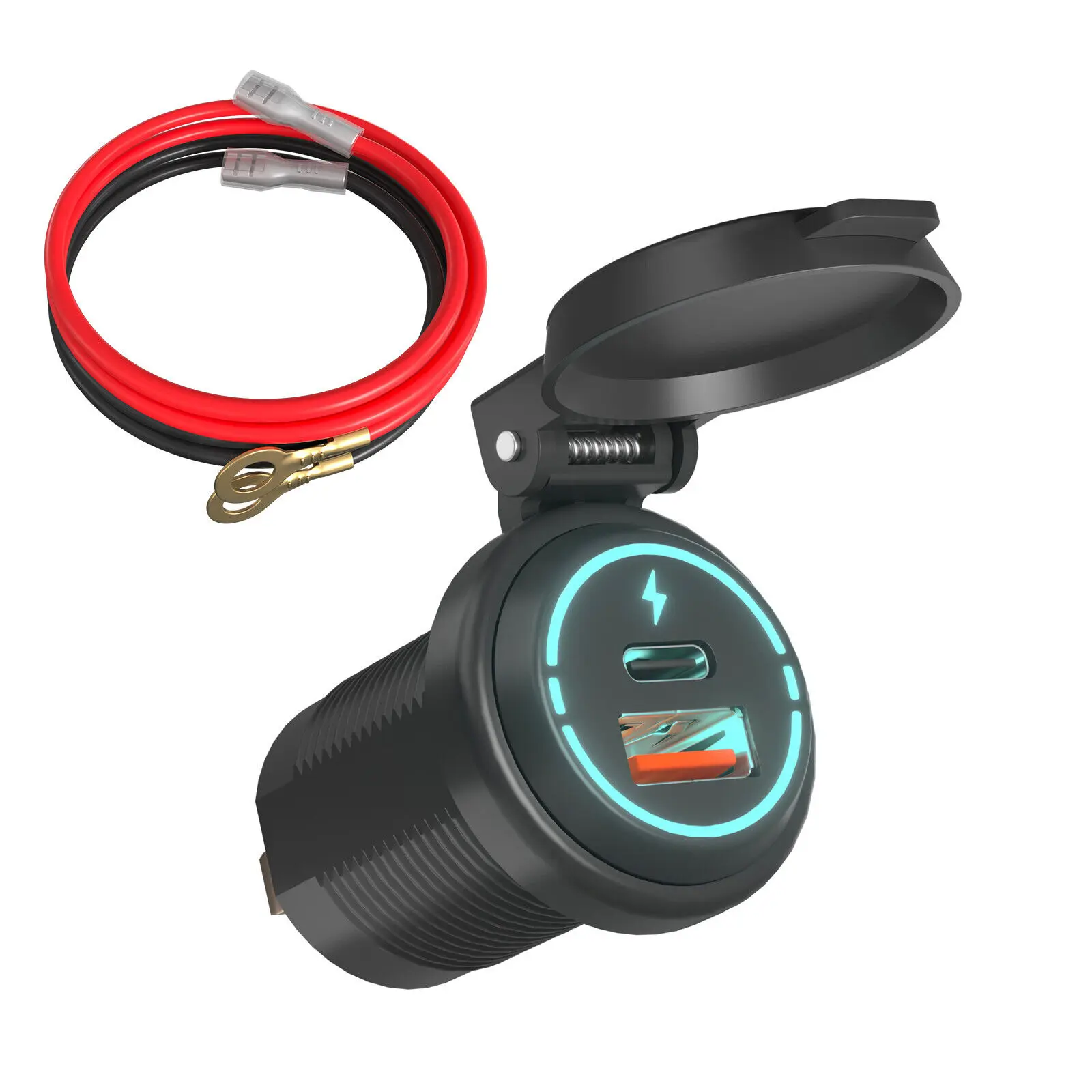 

Автомобильное зарядное устройство с двумя USB-портами, 12 В/24 В