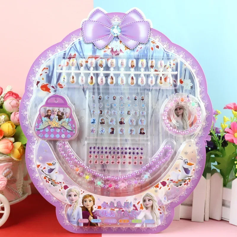 Детское милое кавайное ожерелье с бриллиантами Disney Холодное сердце Эльза София