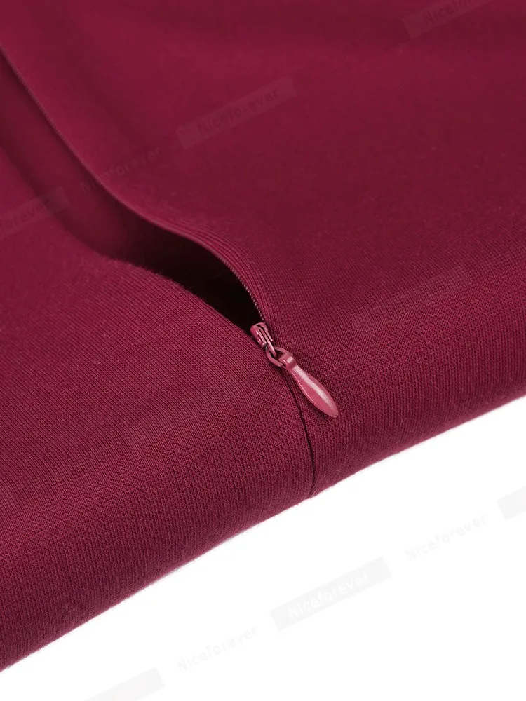 Женское винтажное платье Nice-forever элегантное облегающее контрастного цвета в