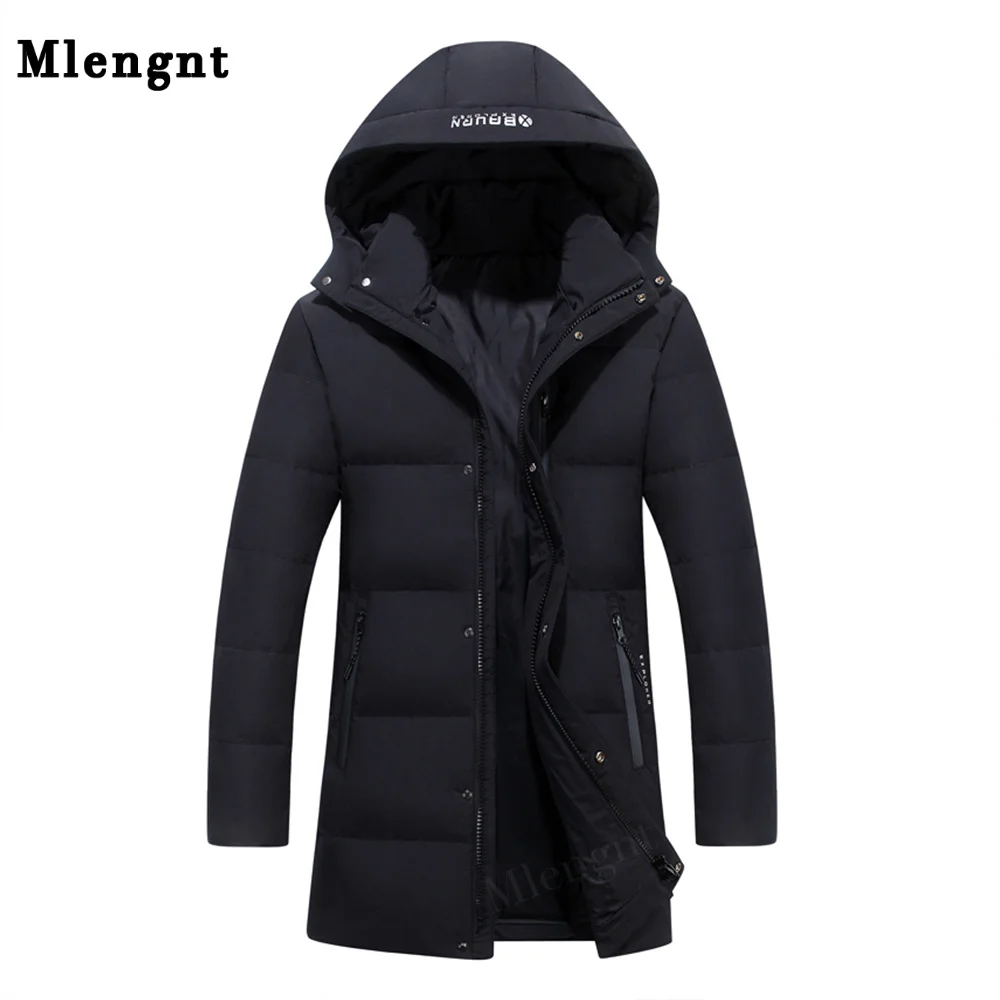 White Duck Down Men's Winter Down Jacket Quality Hat Detachable Coats Snow Warm Thicken Stand Collar Outerwear Waterproof Parkas