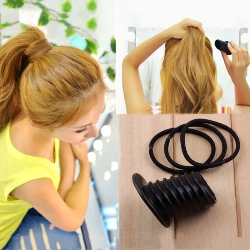 

4pcs/lot Ponytail Holder Plastic Pad Hair Styling Clip Stick Bun Maker Braid Donut Magic Braiders Hair Styling Tools Accessories