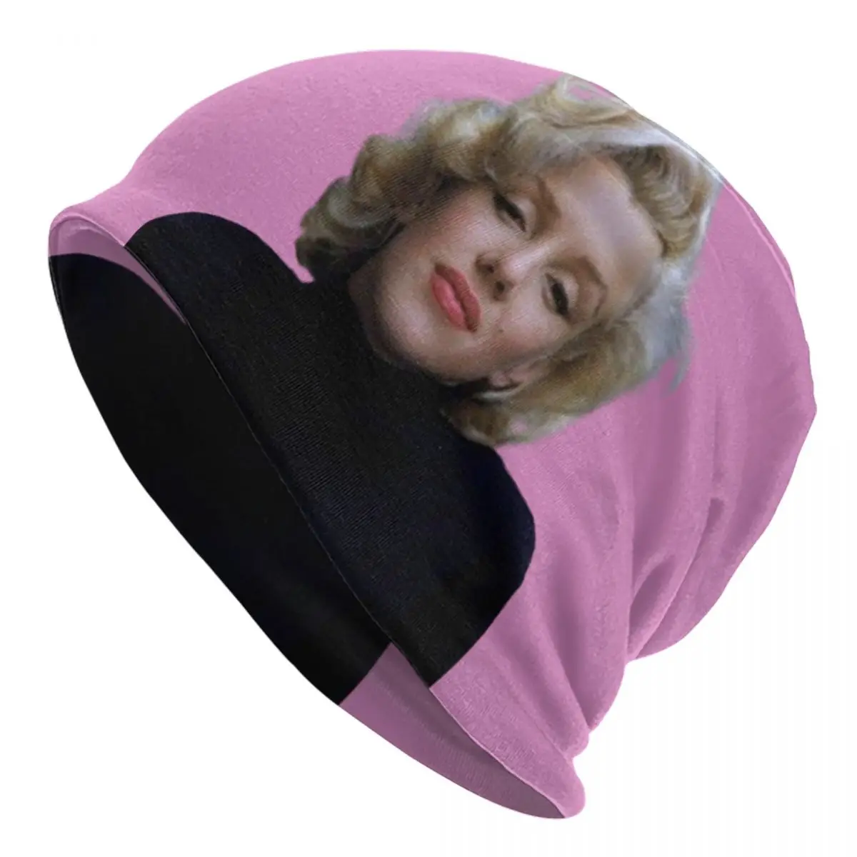 Portrait Of The Beautiful Marilyn Monroe Canva Adult Men's Women's Knit Hat Keep warm winter Funny knitted hat