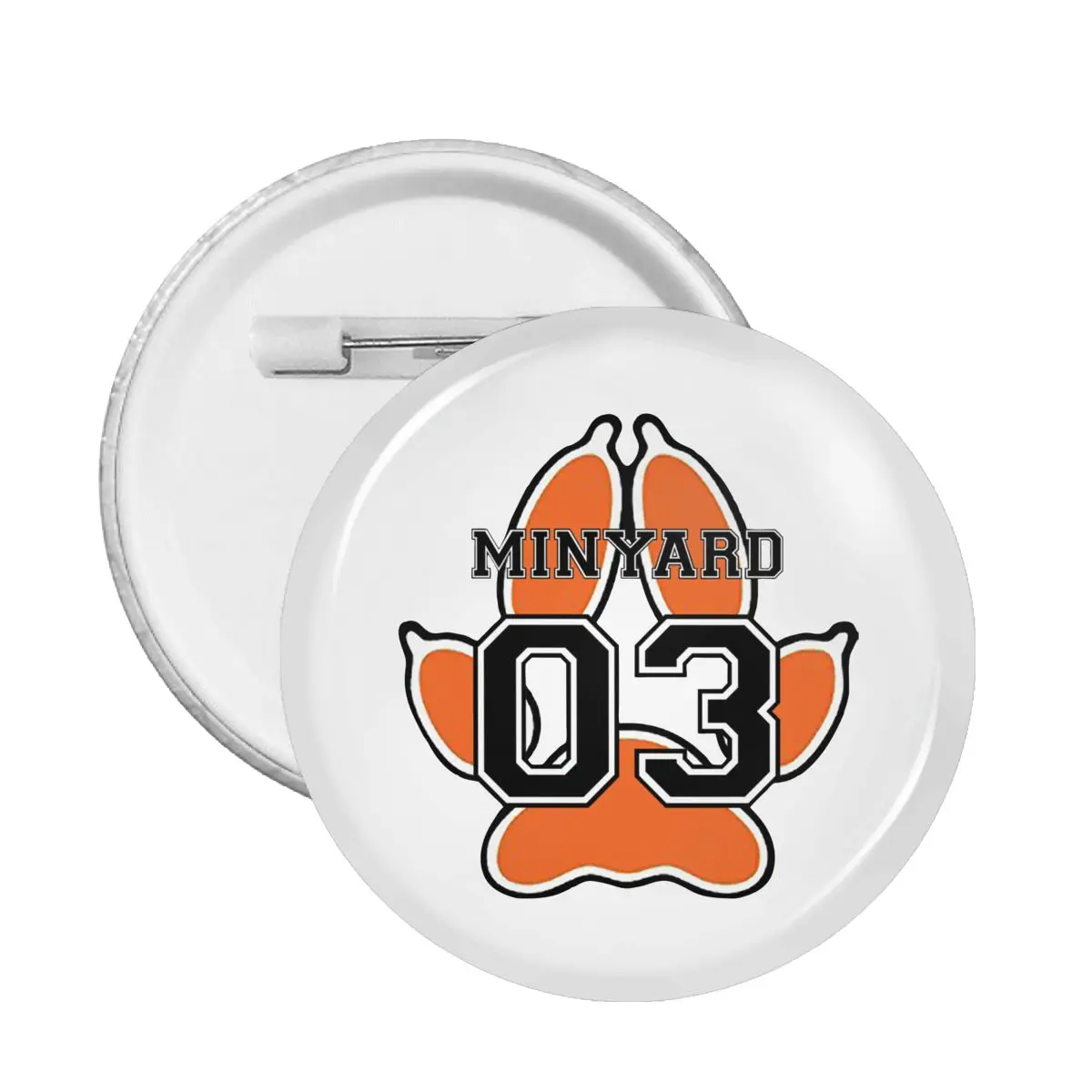 

The Foxhole Court Minyard 03 With Paw Badges All For the Game Pins for Lapel Brooches 59mm Button Pin Jewelry Accessories Gift