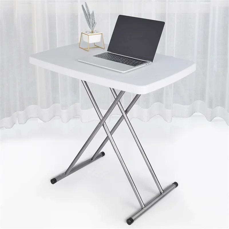

30.31" Plastic Rectangular Adjustable Folding Table
