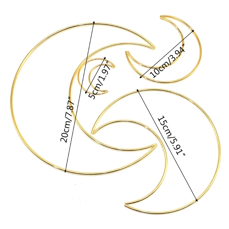 50-200 мм в форме Луны Ловец снов рамка круг кольцо для оформления стен