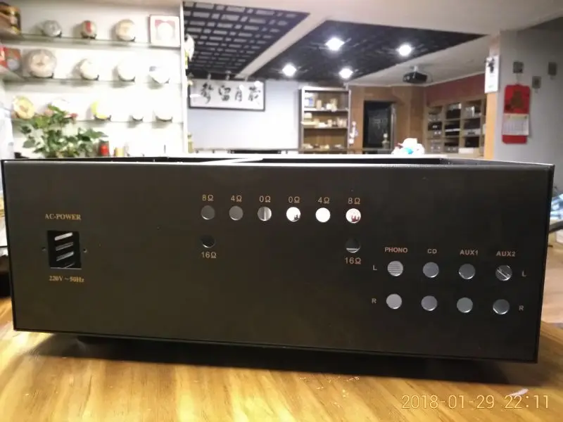 Hifi железная трубка усилитель шасси аудио предусилитель DIY Box 430x150x350 мм для EL84 / 6V6