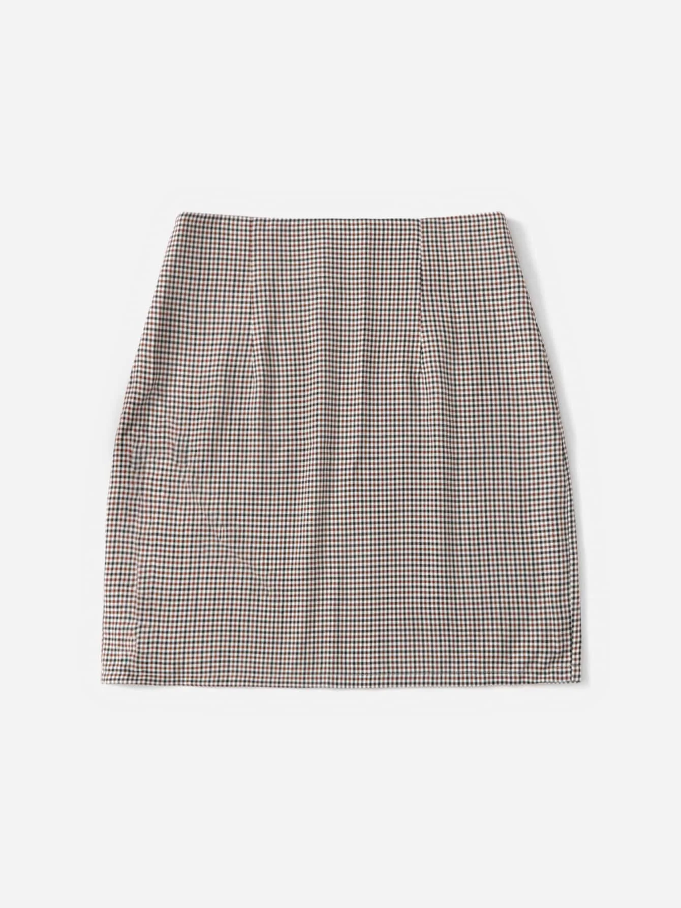 

Plus Size Summer Women Pleated Straight Skirt Skirt High Waist Female Plaid Skirts Preppy Style Ladies Girls Dance Mini Skirt