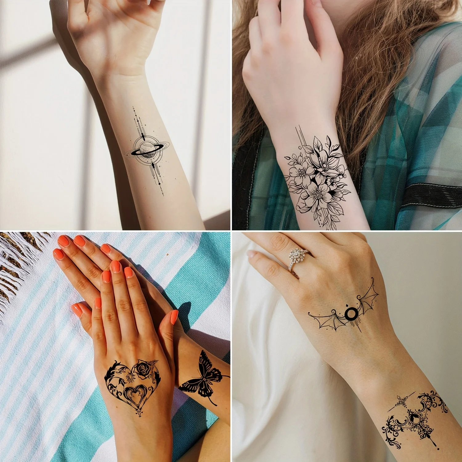 30 шт./компл. водостойкая поддельная татуировка для девочек и женщин тело спина