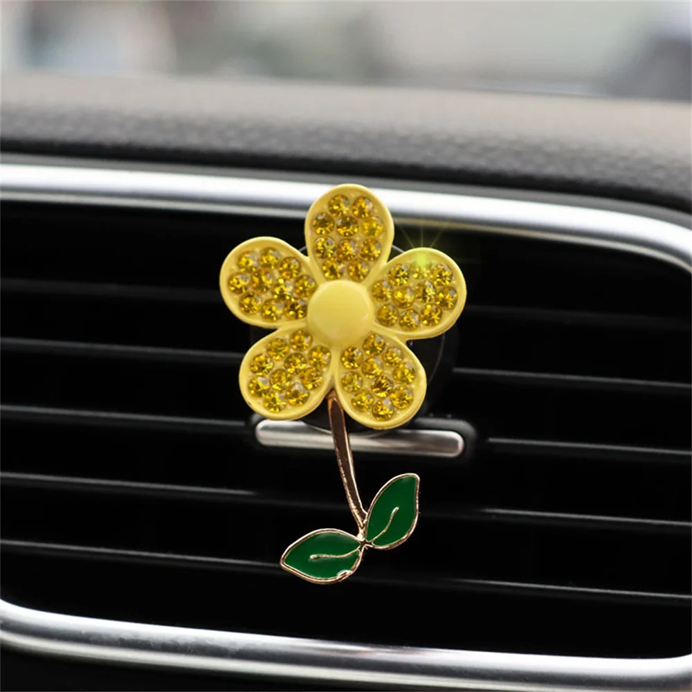 

The Flowers Practical Cute Air Outlet Creativity Air Conditioner Aromatherapy Decorations Simple Car Auto Parts Balm Portable