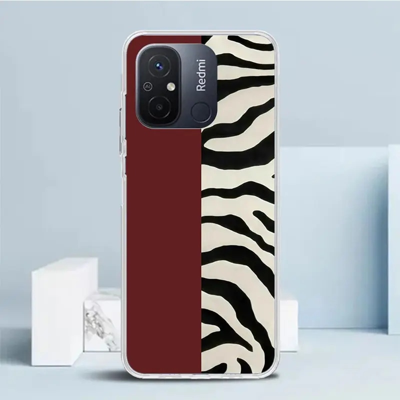Чехол для телефона с леопардовым принтом Xiaomi Redmi 12C 12 10C 10 10A 9C 9A 9T 9 8 8A 7 7A 6 Pro 6A K20 K30 K40
