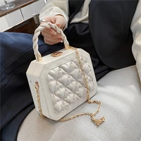 spring 2022 folds box chain small shoulder crossbody bags for women brand designer twisted top handle ladies purses and handbags