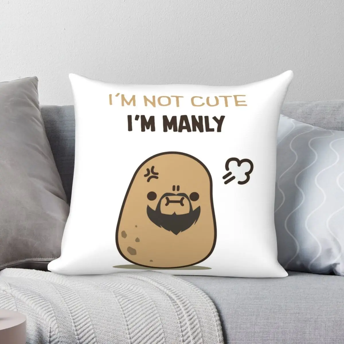 

Наволочка в виде картофеля из полиэстера и льна