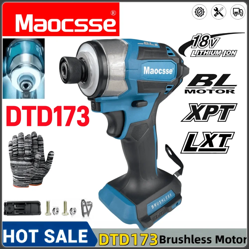Makita DTD173 Аккумуляторный ударный шуруповерт 18 В Бесщеточный двигатель LXT BL
