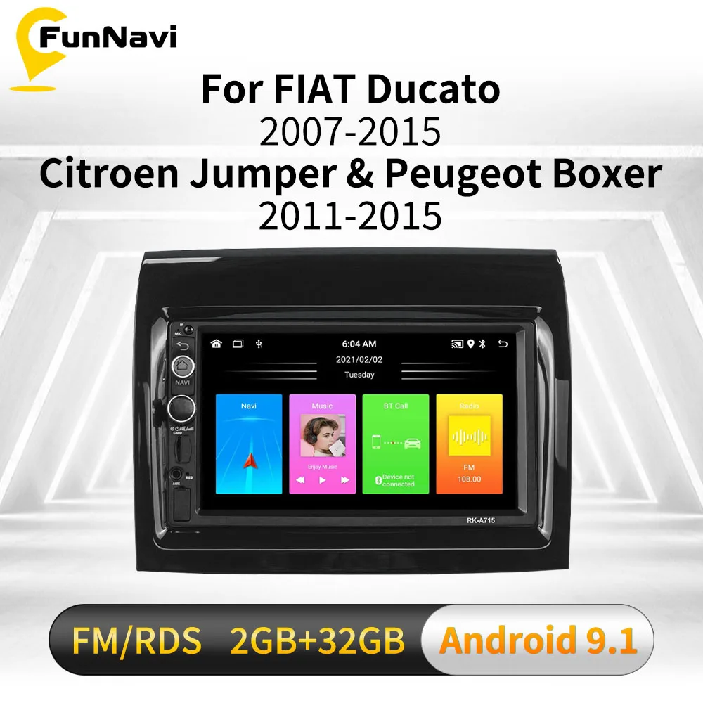 Автомагнитола 2 Din 7 дюймов Android для FIAT Ducato 2007-2015 Citroen Jumper Peugeot Boxer 2011-2015 Авторадио