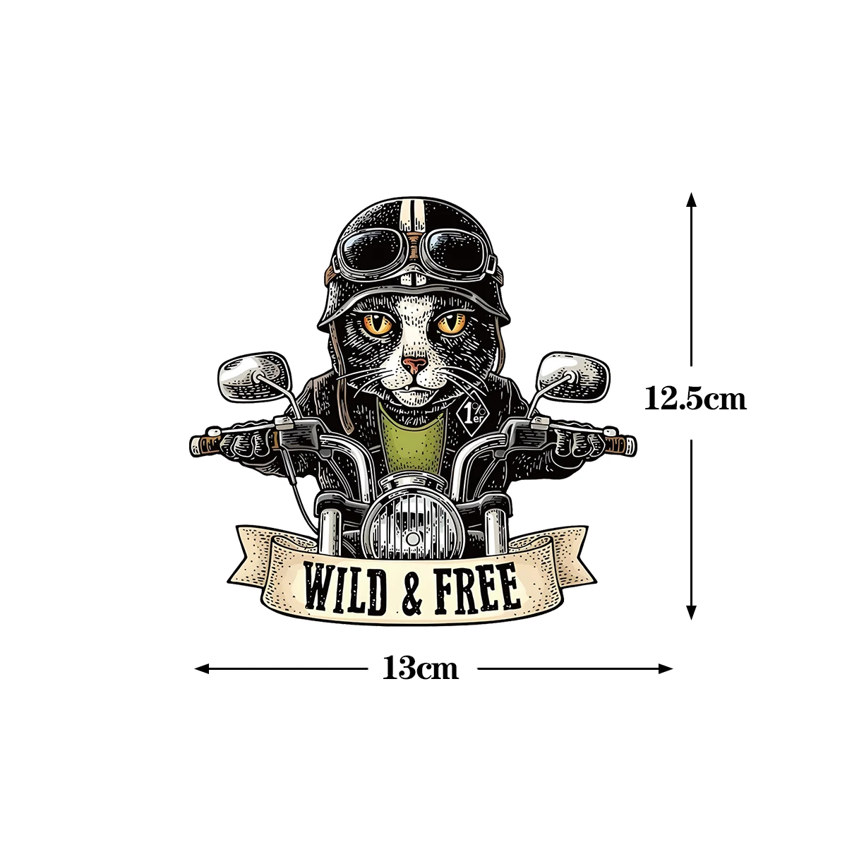 

Светоотражающая наклейка для мотоциклетного шлема с изображением диких и свободных кошек, водонепроницаемая наклейка