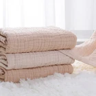 Одеяло из органического хлопка для новорожденных, муслиновая Пеленка, постельное белье, мягкое 6-слойное, Марлевое, для сна, банное полотенце