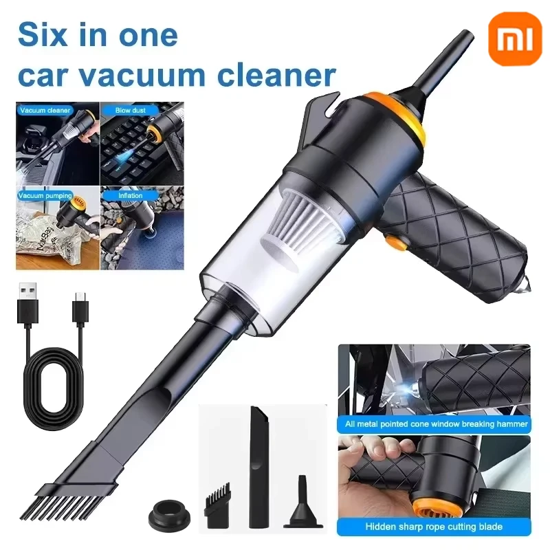 

Беспроводной автомобильный пылесос Xiaomi 6000000 PA Бытовой небольшой перезаряжаемый ручной мощный очиститель для домашнего дивана и настольного компьютера