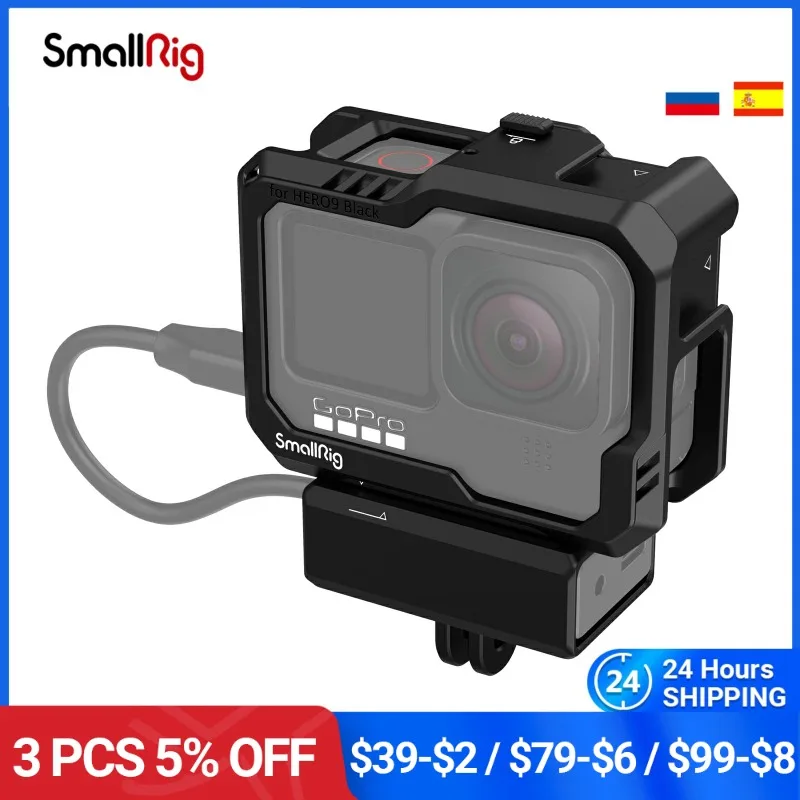 

SmallRig Black Full Action Camera Cage For GoPro HERO9 3083