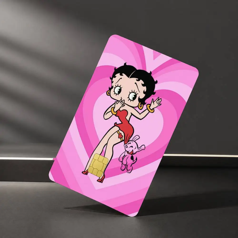 Фото Наклейка-пленка B-Betty Cute B-Boop для кредитных и дебетовых карт, водонепроницаемые стикеры. №5