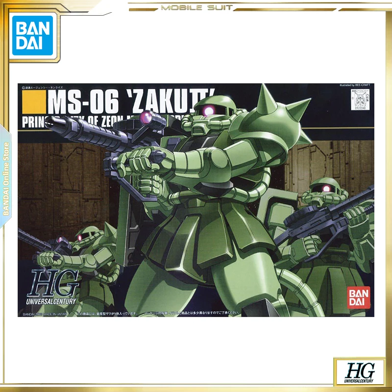 

BANDAI HG MS-06 Zaku II 1/144 Gundam Mobile Suit Plastic Gundam Model Toys Gift 5061545