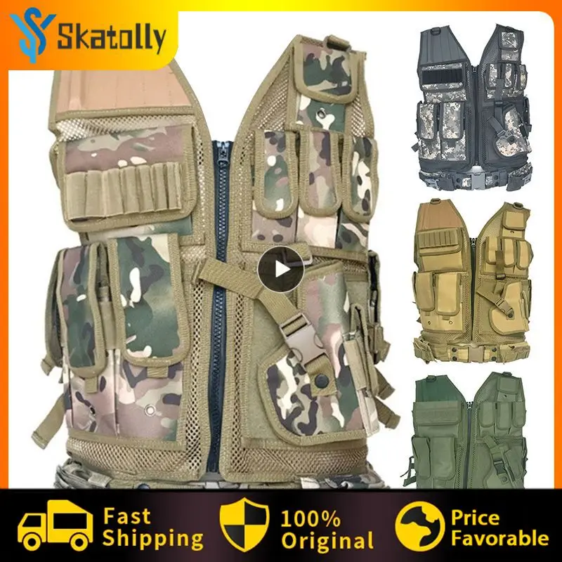 

Hunting Tactical Vest Military Molle Plate Carrier Magazine Airsoft Paintball CS Outdoor Protective Lightweight Vest
