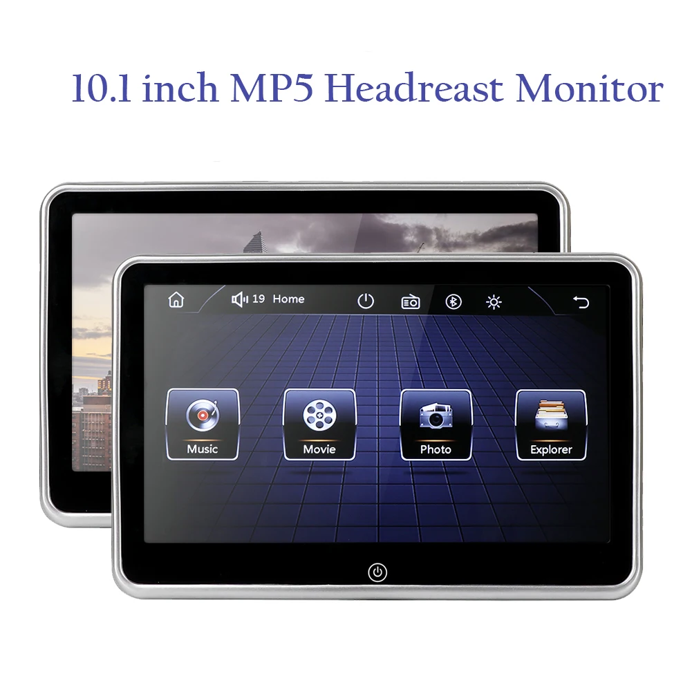 

10 " HD Car Headrest Monitor Video Player USB / SD / FM TFT LCD Digital Screen Touch Button Game Remote Control Car MP5 No DVD