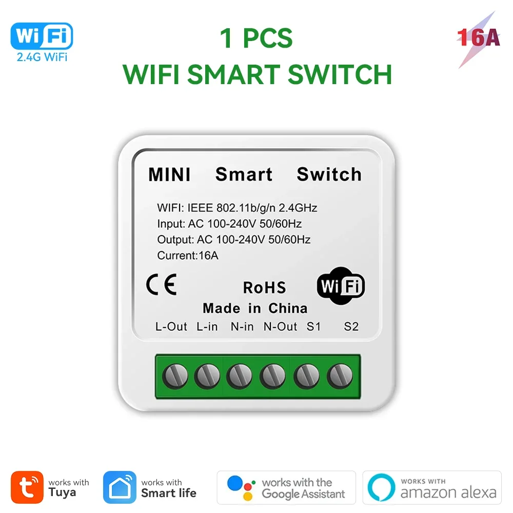 

Модуль умного переключателя SZKOSTON Wi-Fi 16A