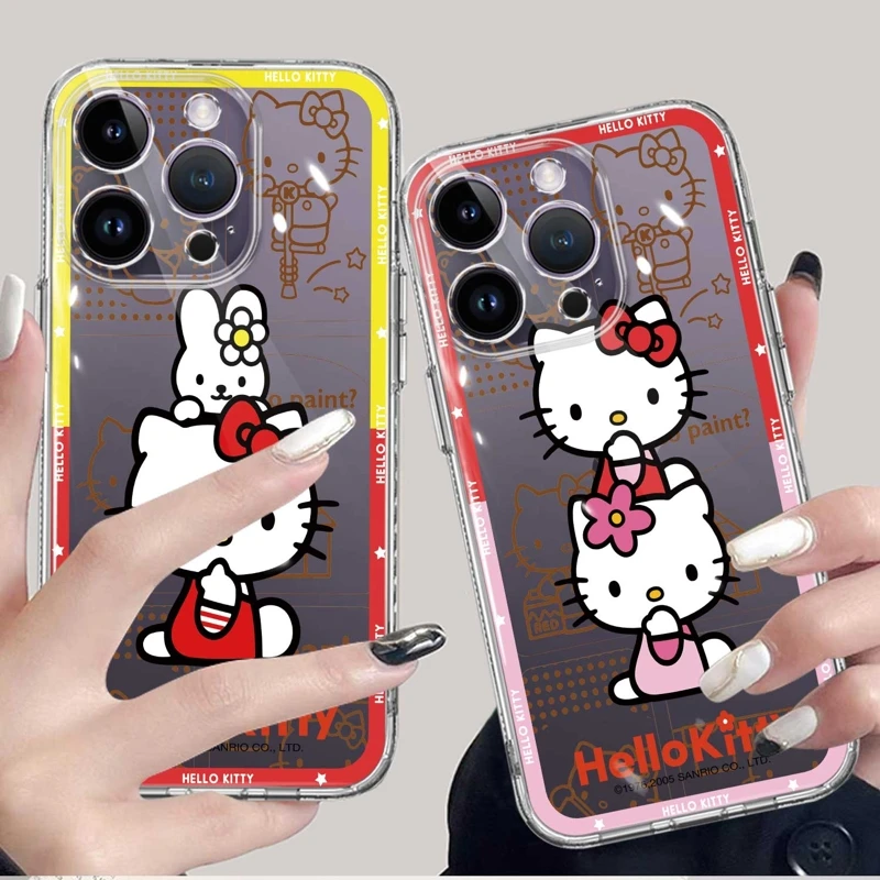 

TPU For Apple iPhone 14 Pro Max 13 11 XR 12 XS Mini X 12mini 13mini Hello Kitty Anime Cases