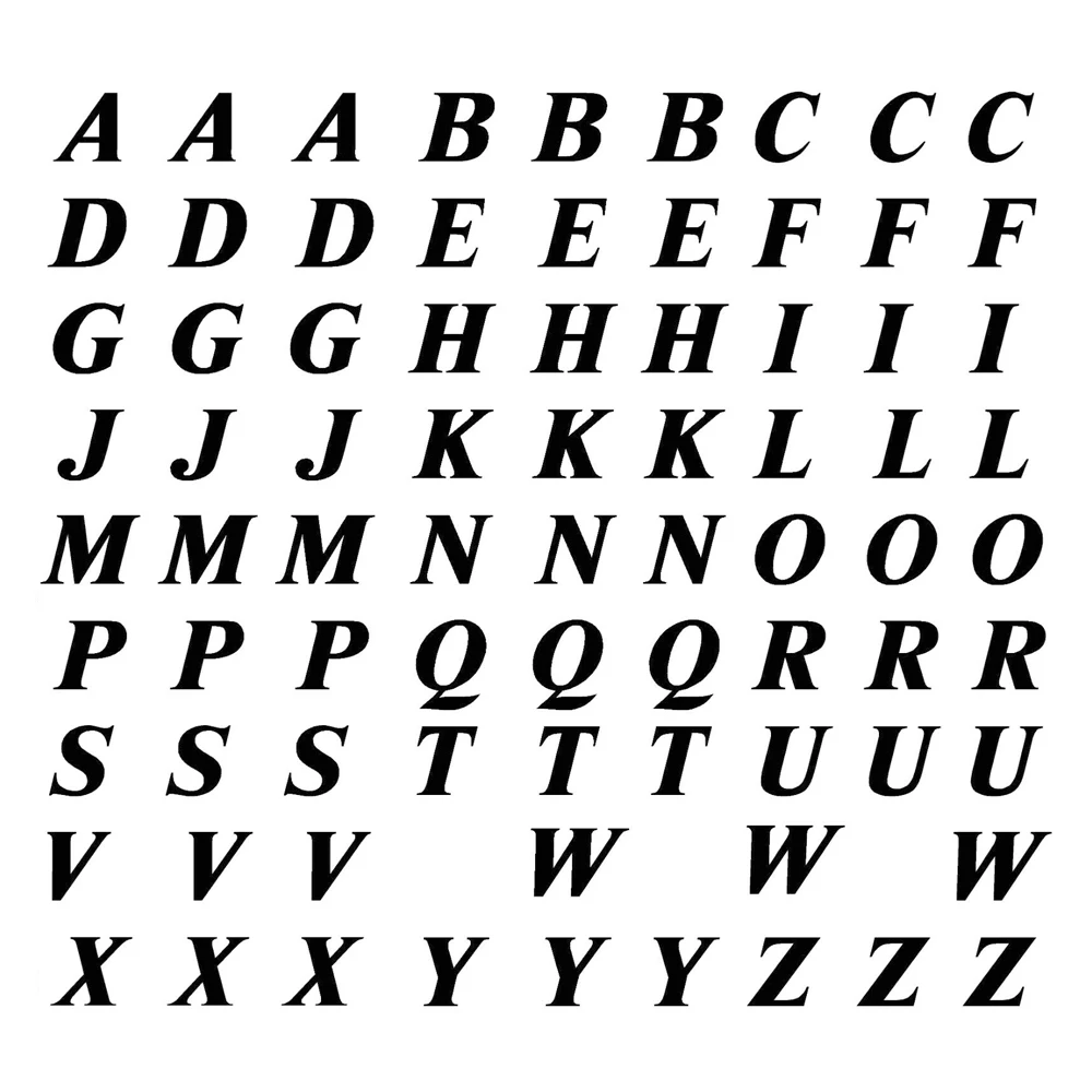 

Alphabet Letter Caps lower, mixed Vinyl Decal A to Z A - Z Stickers Craft DIY