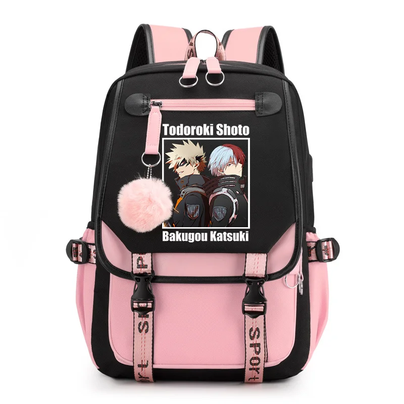 Аниме Bakugou Katsuki Todoroki Shoto Рюкзак с узором Подростковый повседневный модный рюкзак