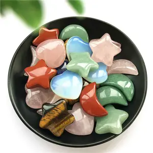 1 шт. натуральный Лазурит опал Аметист Роза кварц кристаллы Звезда Луна в форме камня лечебный камень натуральные камни и минералы