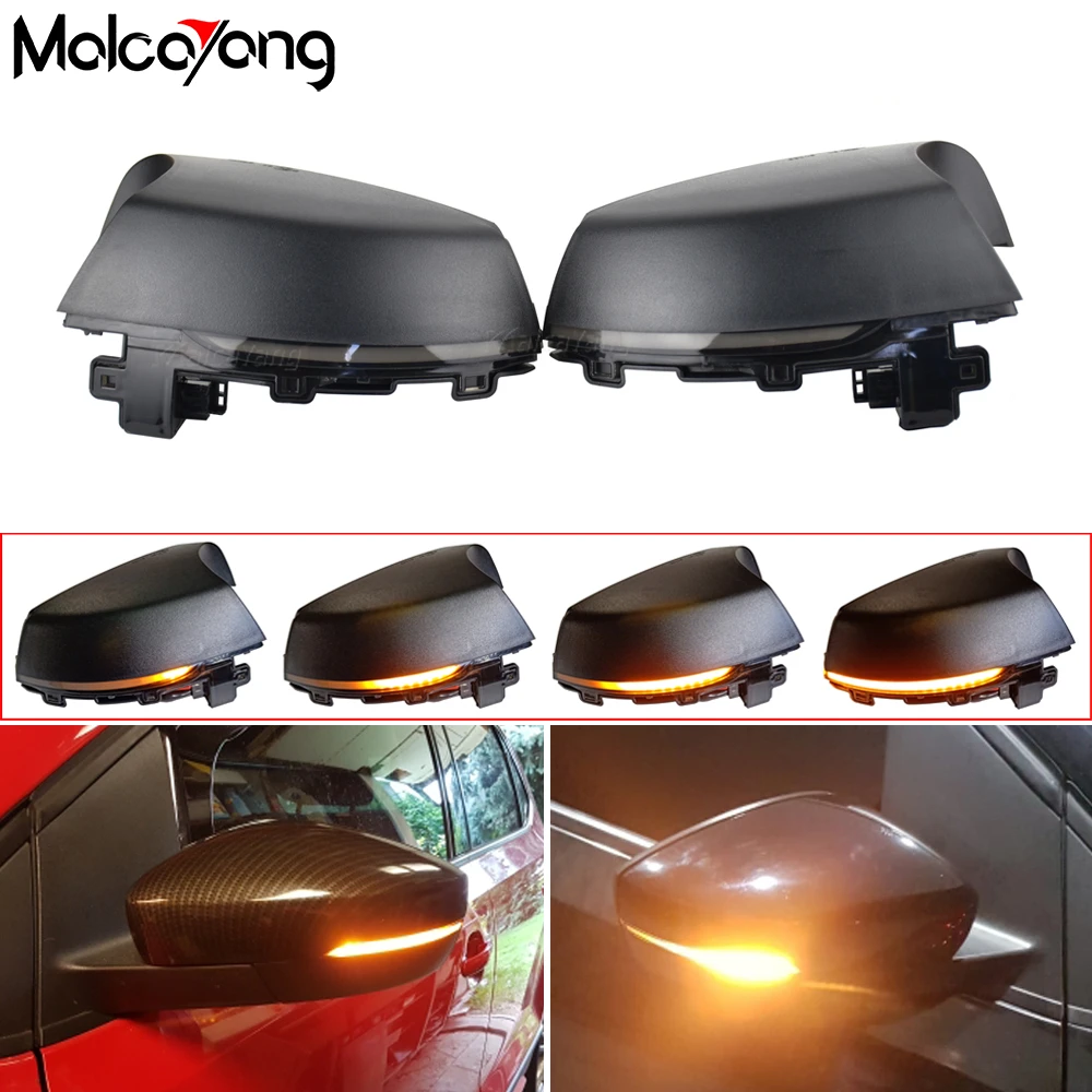 

For VW Polo MK5 Facelift 6C 2014-2017 6R 2009-2013 Car LED Dynamic Turn Signal Light Side Mirror Light Blinker Indicator Lamp