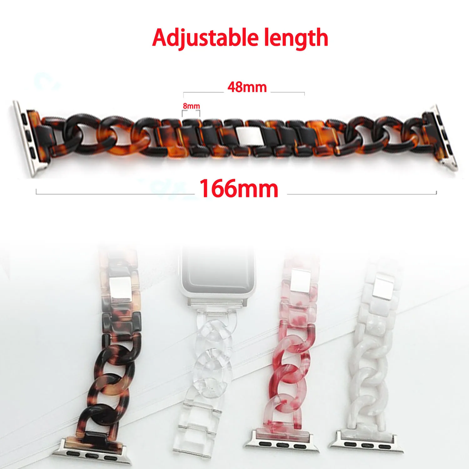 Resin Strap 20 22mm Band for Samsung Galaxy Watch 3 Bracelet for HUAWEI Watch GT2 42mm Iwatch Series 7 8 SE 6 5 4 Women Belt