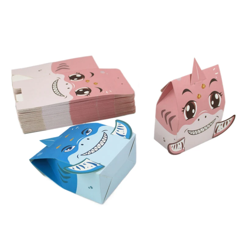10 шт. бумажная Подарочная коробка для конфет с изображением морской акулы |