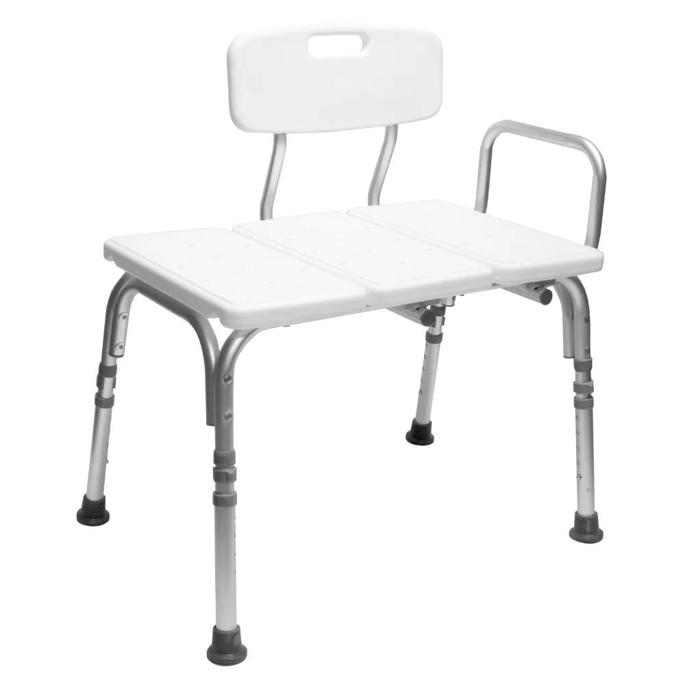 

Tub Transfer Bench with Height Adjustable Legs, Convertible for Left or Right-Hand Entry Shower Seat Shower Stool Bathroom Chair