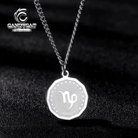 twelve constellations pendant couple necklaces trendy brand all match mens chic fashion womens not fade unisex neck jewelry