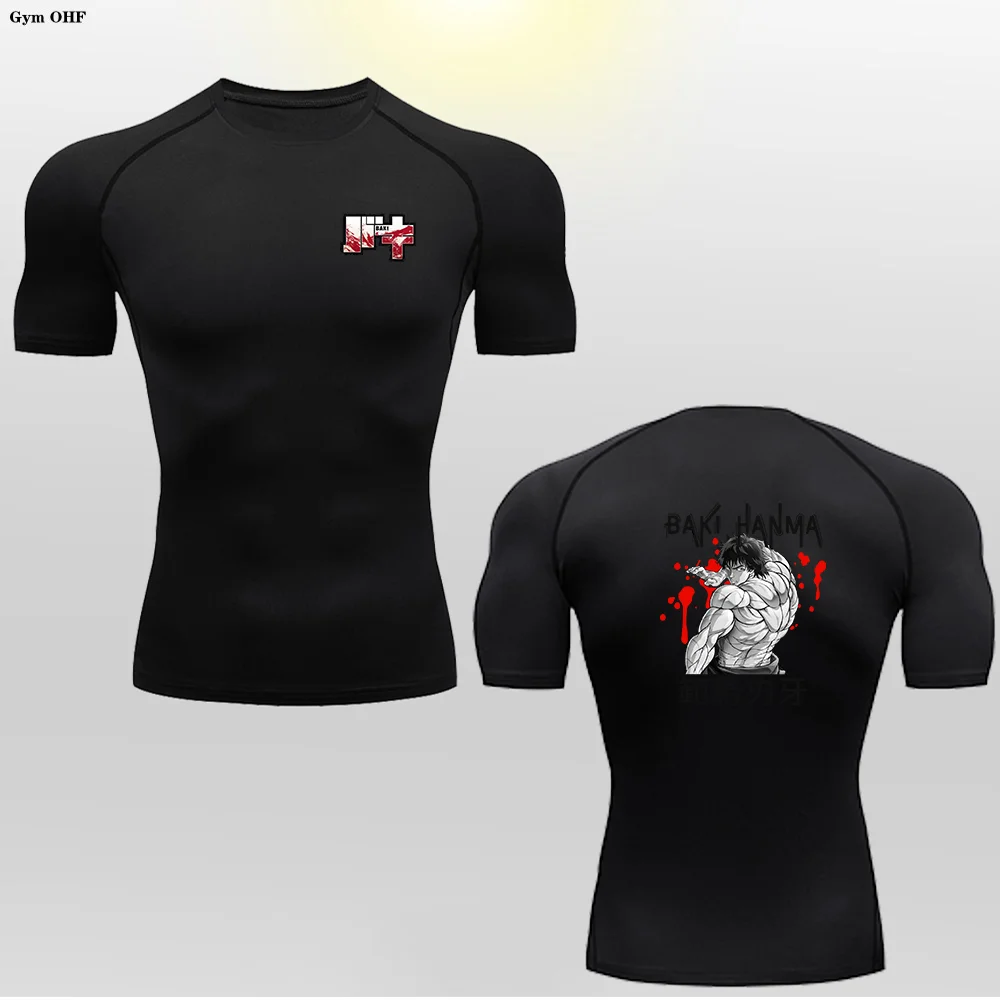 Men's Training T shirt Tight Slow Running Milk Silk Shirt New Printed Casual Fashion Breathable Fast Drying shirts