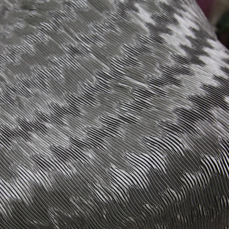 Плиссированная атласная ткань чистый цвет искусственный шелк для юбки платья