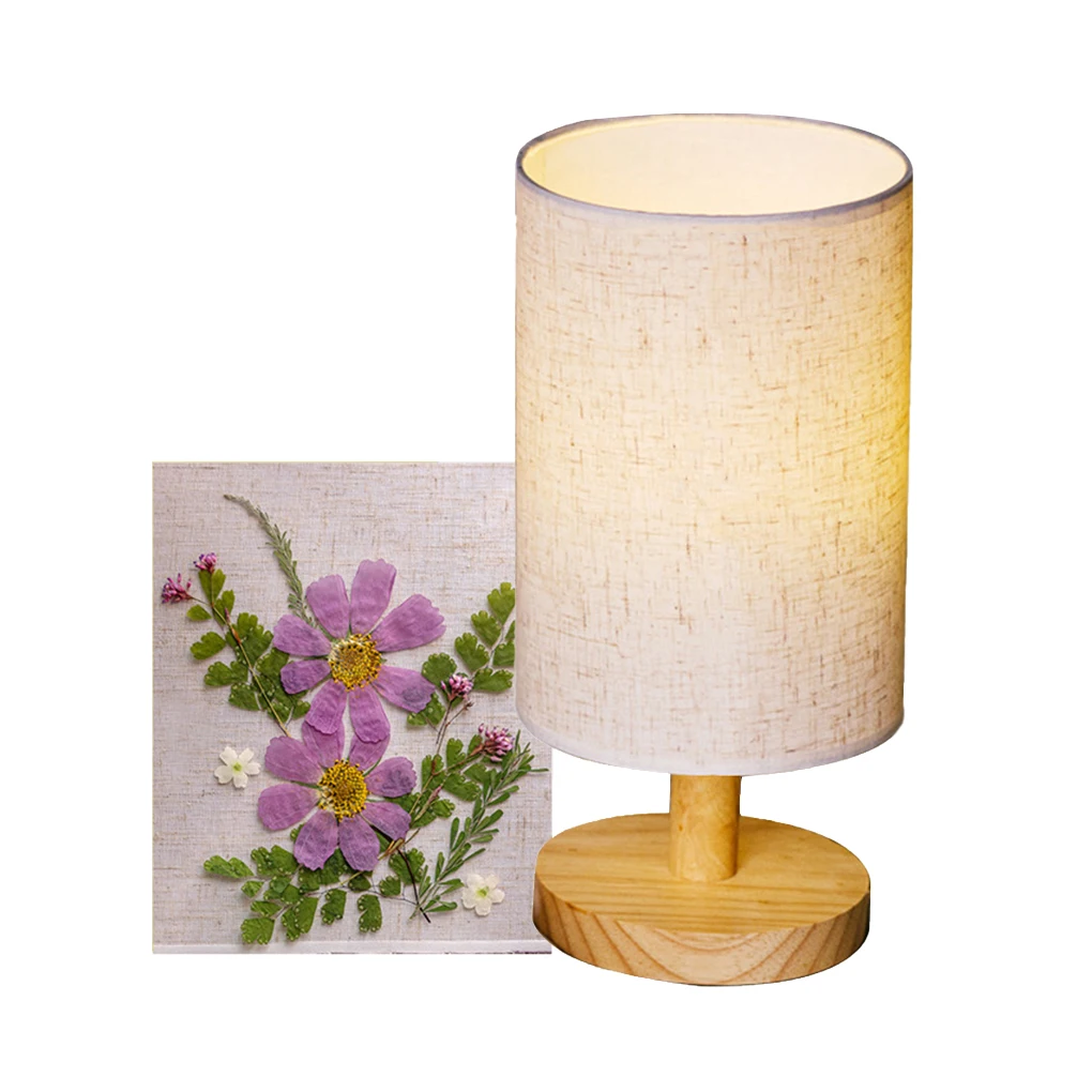 

Лампы с прессованными цветами, искусственное освещение, уютная тумбочка, стол для кровати, твердые предметы для дома ручной работы, тип 3