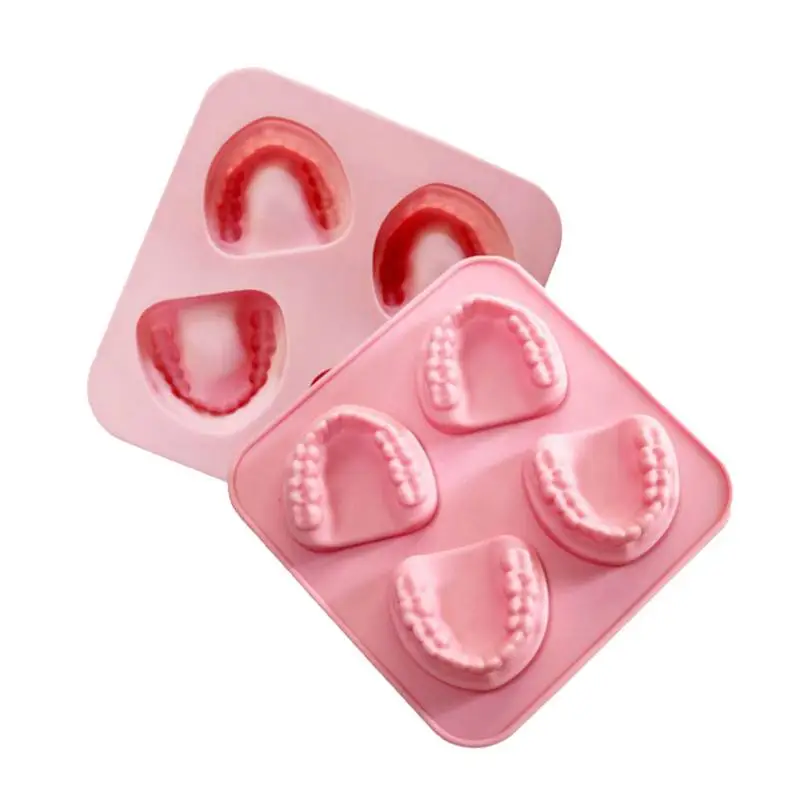 

Ice Cube Trays Silicone Mini Teeth Shape Mold Denture Box Freezer Tray Whiskey Ball Maker Dishwasher Gift For Drinks Cocktails