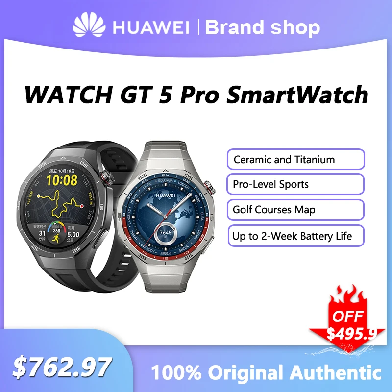 Умные часы Huawei GT 5 Pro для мужчин и женщин спортивные Смарт-часы с сенсорным экраном