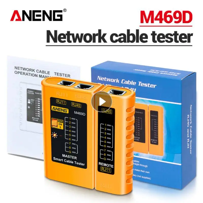 

ANENG M469D RJ45 Cable Tester Network Cable Tester RJ45 RJ11 RJ12 CAT5 UTP LAN Cable Tester Networking Tool Network Repair Tool